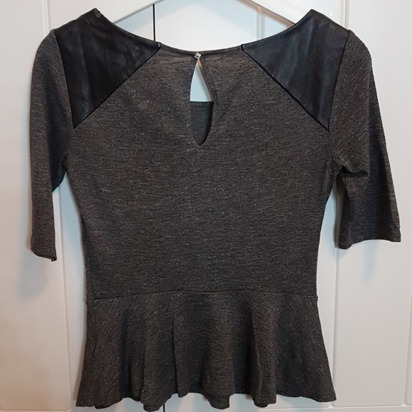Express grey peplum top - Picture 5 of 6